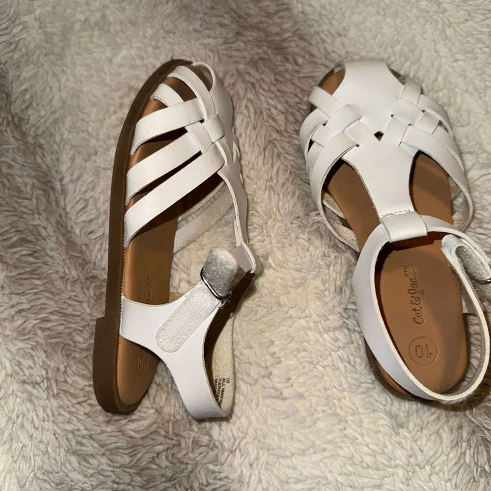 Cat & Jack White Girls' Fisherman Sandals